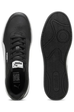 Schwarze Sneaker mit weißem Profil Court Classic Clean Puma