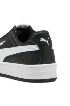 Schwarze Sneaker mit weißem Profil Court Classic Clean Puma