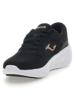 Schwarze Sneakers mit goldenen Details Joma C Dama Lady 2501