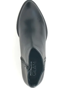 Schwarze spitze Stiefeletten aus echtem Leder PITTARELLO GLAM 4554015