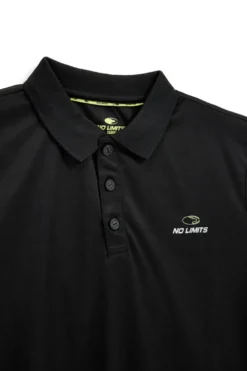 Schwarzes Polyester-Poloshirt No limits MAPS003S26