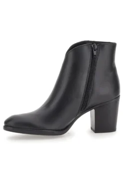 Schwarze Stiefeletten aus echtem Leder mit Blockabsatz PITTARELLO GLAM 4566400