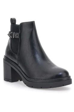 Schwarze Stiefeletten mit Absatz THE FIRST 481