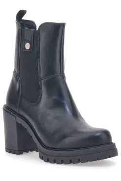 Schwarze Stiefeletten mit Absatz Prima Riga 46001