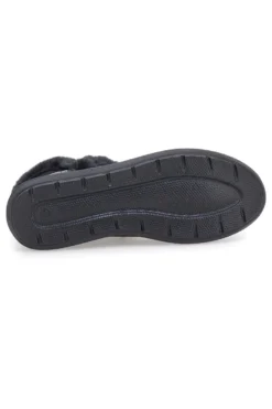 Schwarze Stiefeletten mit Fellfutter und flexibler Sohle Inblu 71 WG
