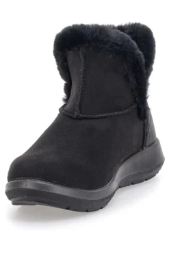 Schwarze Stiefeletten mit Fellfutter und flexibler Sohle Inblu 71 WG