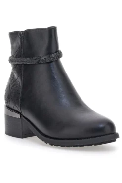 Schwarze Stiefeletten mit mittlerem Absatz GIAN MARCO VENTURI TR0305