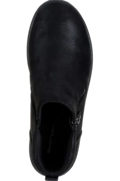 Schwarze Stiefeletten mit Reißverschluss und Memory Foam Skechers Lovely Vibe Fall In Bloom