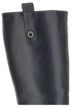 Schwarze Stiefel mit Absatz The First 394