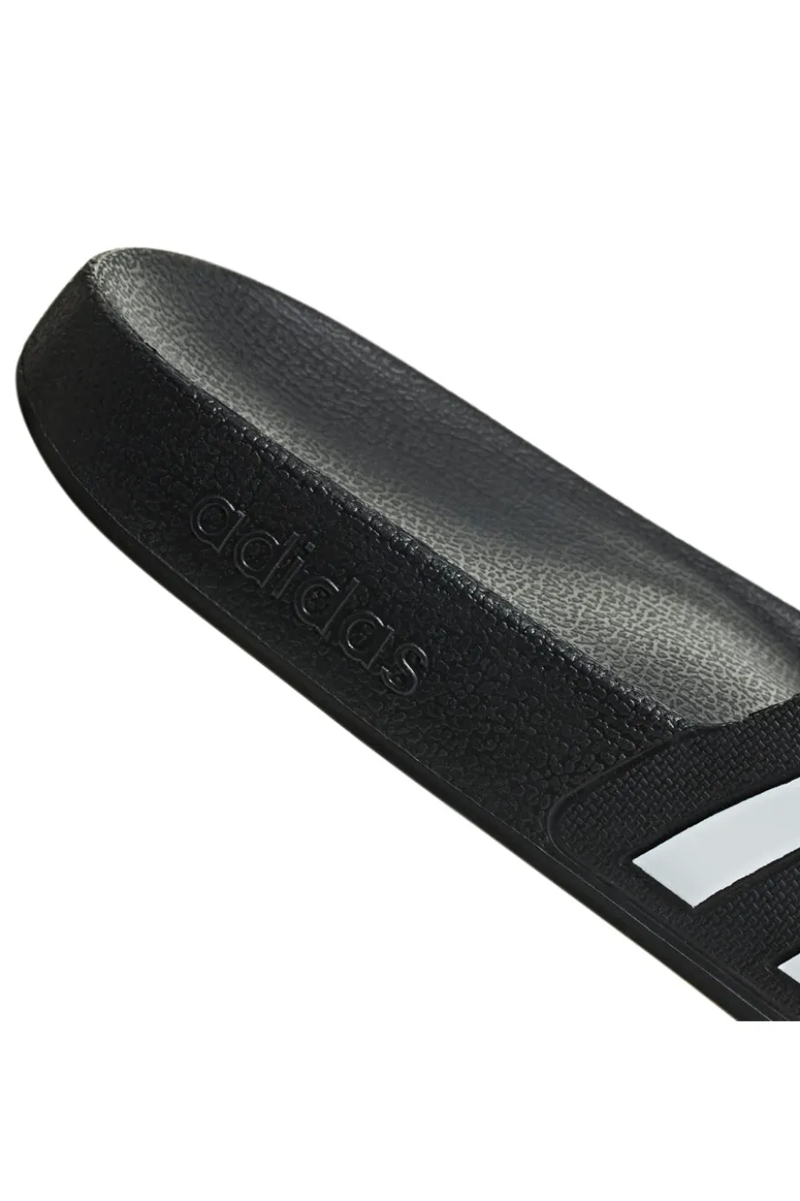 Schwarz-weiße Adidas Adilette Aqua Hausschuhe