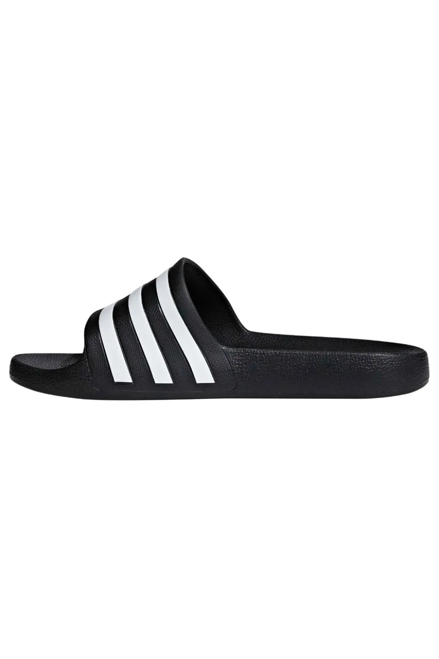 Schwarz-weiße Adidas Adilette Aqua Hausschuhe