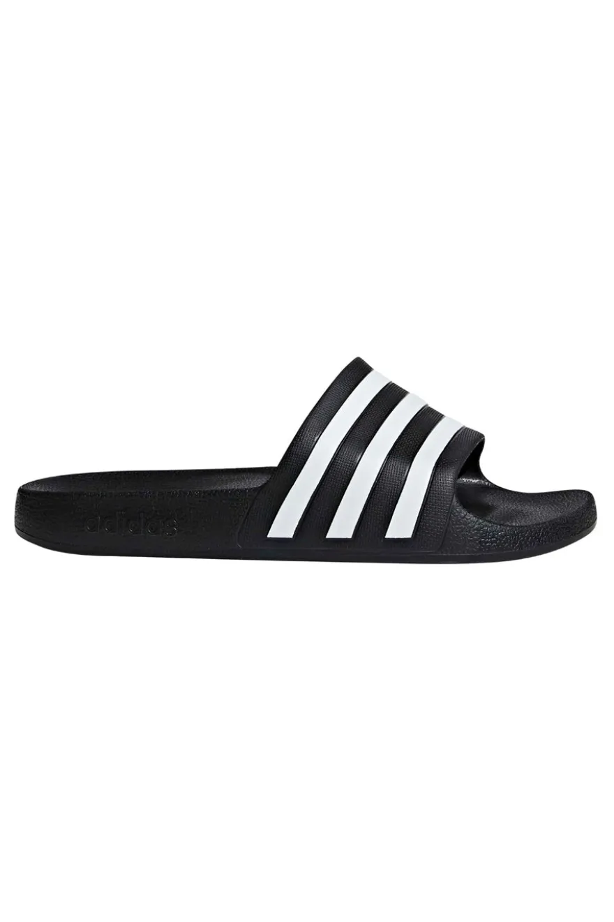 Schwarz-weiße Adidas Adilette Aqua Hausschuhe