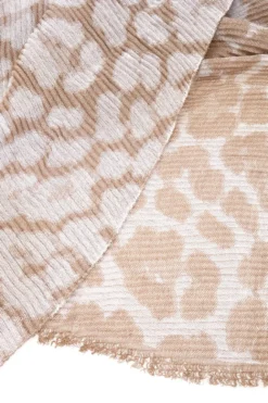 Sciarpa beige con fantasia animalier Gianmarco Venturi CLASS 65470