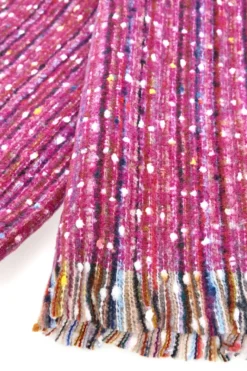 Sciarpa fucsia a coste multicolor calda GianMarco Venturi CLASS 62624