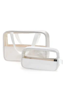 Set beauty bianco con inserti trasparenti Coveri BERNA 099