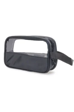 Set beauty nero con inserti trasparenti Coveri BERNA 099