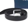 Set Cofanetto cintura e portafoglio nero in vera pelle Navigare PR008-1