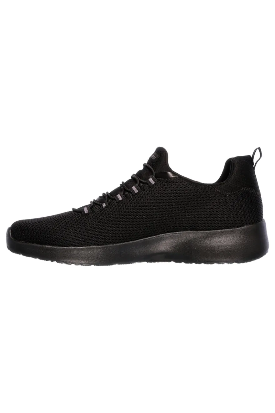 Skechers Dynamight Herren-Sneaker zum Hineinschlüpfen aus Mesh, schwarz, mit Memory-Schaum-Einlegesohlen