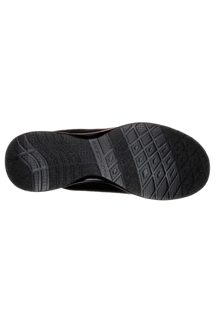 Skechers Dynamight Herren-Sneaker zum Hineinschlüpfen aus Mesh, schwarz, mit Memory-Schaum-Einlegesohlen