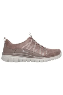 Skechers Graceful Cozy Hug – waschbare Sneaker aus veganem Memory-Schaum in Taupe