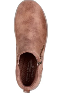 Skechers – Lovely Vibe – Fall In Bloom – Vegane, beige Stiefeletten