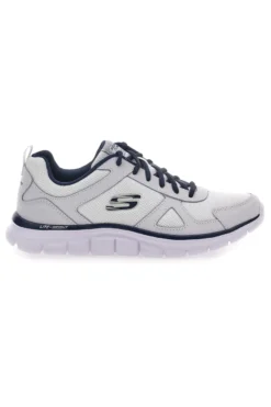 SKECHERS TRACK Fitnessschuhe mit Obermaterial aus grünem Leder und Mesh