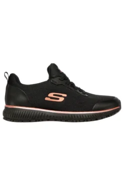 Skechers Work: Squad SR Arbeitsschuhe in Schwarz und Pink
