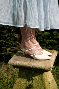 Slingback Bianche con punta affusolata Mon Dieu 9447Q7
