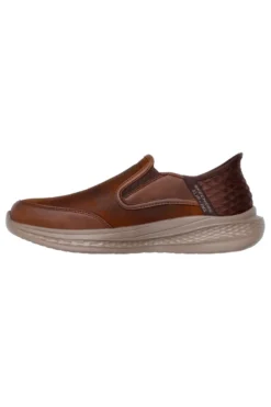 Slip-on marroni in pelle con Memory Foam Skechers Slade Cooper