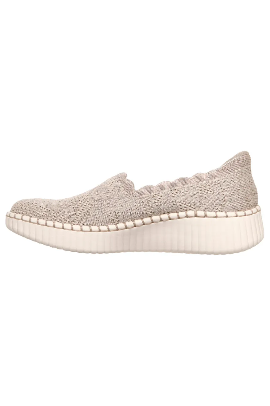 Slip on taupe in maglia traforata Skechers WILSHIRE BLVD TRUE CHARM