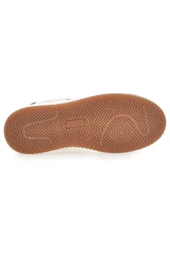 Sneaker beige in vera pelle con inserti bronzo Pittarello Capsule Grace