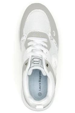 Sneaker bianca e grigia con inserti argento Laura Biagiotti 9623