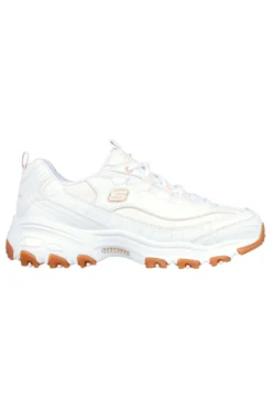 Sneaker da Donna Bianca con suola gum e Memory Foam Skechers D’Lites Good Neutral