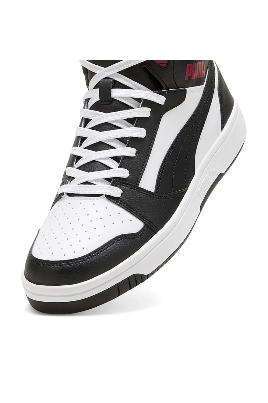 Sneakers Alte Bianche con dettagli neri e rossi Puma Rebound V6 39232624