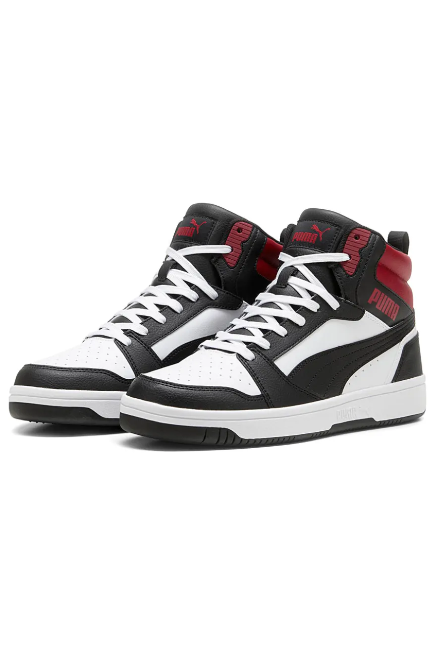 Sneakers Alte Bianche con dettagli neri e rossi Puma Rebound V6 39232624