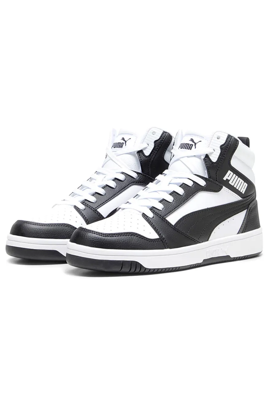 Sneakers alte bianche e nere Puma Rebound V6