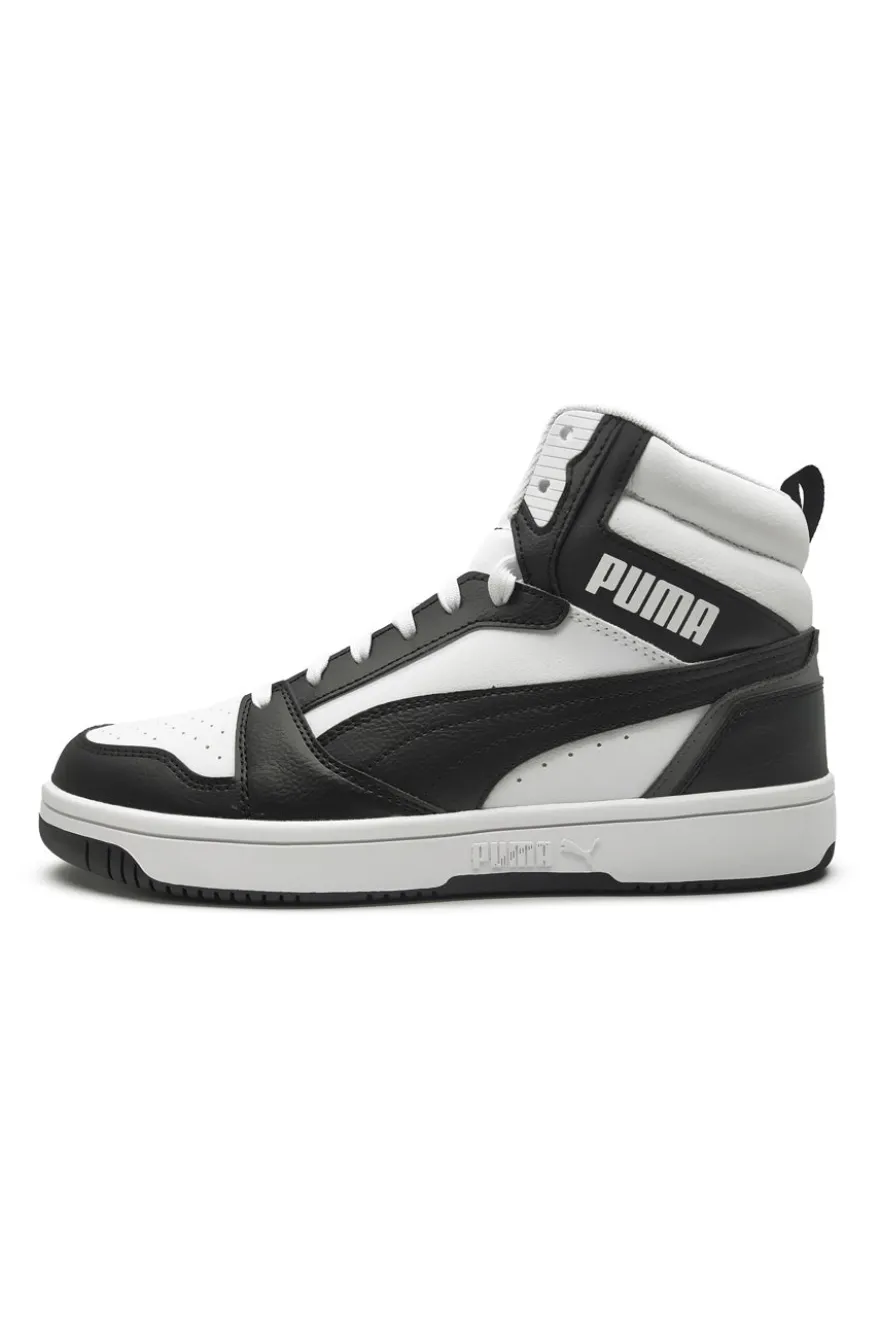Sneakers alte bianche e nere Puma Rebound V6