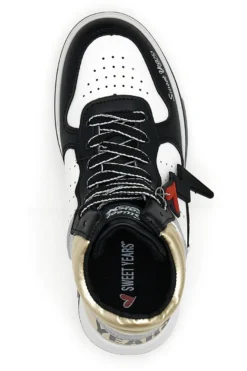 Sneakers Alte Bianche e Nere Sweet Years 8580