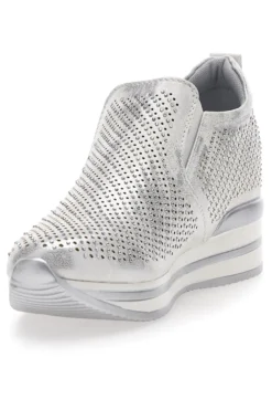 Sneakers Argento con Platform Dame Rose 851201