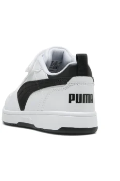 Sneakers bambino bianche e nere Puma Rebound V6 Lo AC+ PS