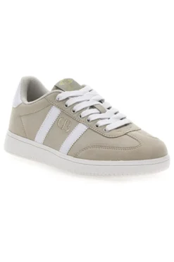 Sneakers Beige con Bande Laterali Bianche COTTON BELT AMELIE SD