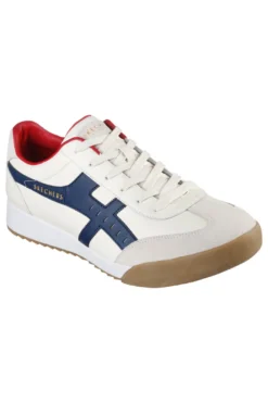 Sneakers Beige con Dettagli Blu e Rossi SKECHERS ZINGER MANZANILLA