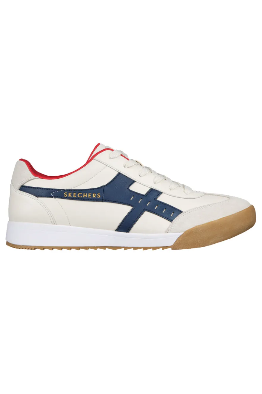 Sneakers Beige con Dettagli Blu e Rossi SKECHERS ZINGER MANZANILLA