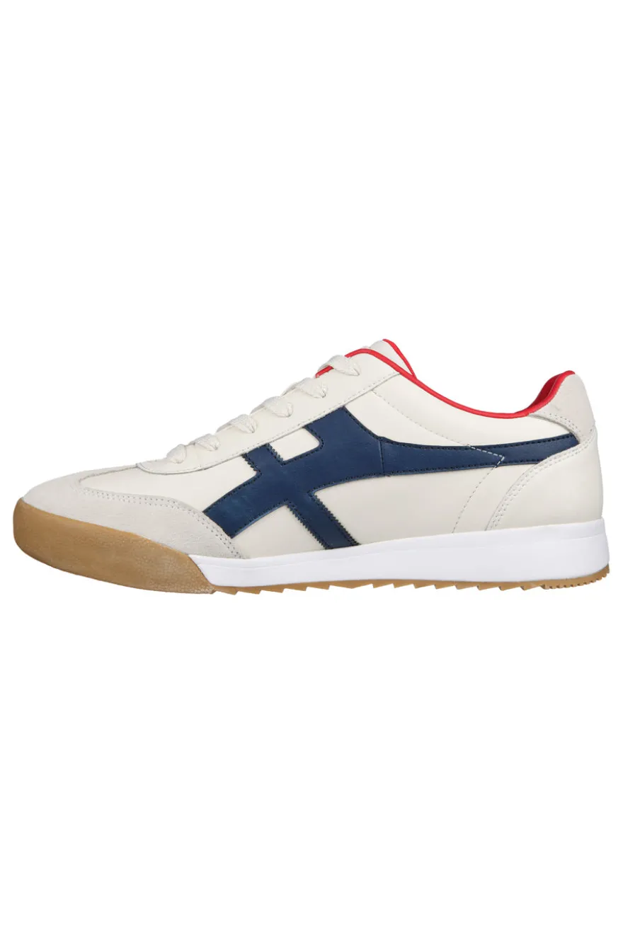 Sneakers Beige con Dettagli Blu e Rossi SKECHERS ZINGER MANZANILLA