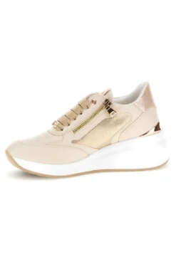 Sneakers beige con dettagli dorati Mariella Burani 52100C1440
