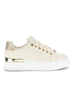 Sneakers beige con dettagli oro Cafè Cost 45JH07267