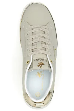 Sneakers beige con dettagli oro Beverly Hills Polo Club Queens Cup Ltx