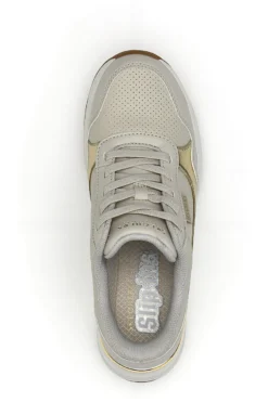 Sneakers beige con dettagli oro e soletta Memory Foam Skechers Billion 2 Top-Tier
