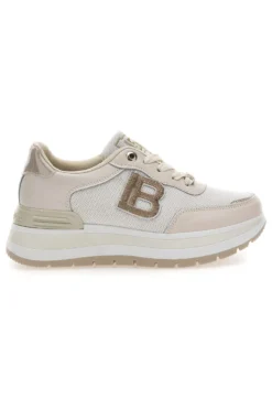 Sneakers beige con inserti glitterati Laura Biagiotti 9235