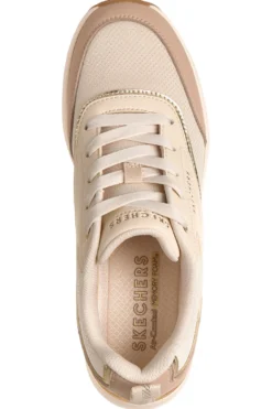 Sneakers beige con inserti gold e Memory Foam Skechers Billion 2 Monroe